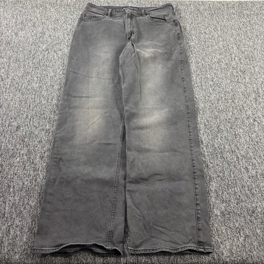 Y2K Hollister Baggy Skater Ultra High-Rise Jeans Faded Black Women Size 14L/32W